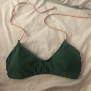 Pink and green bikini top
